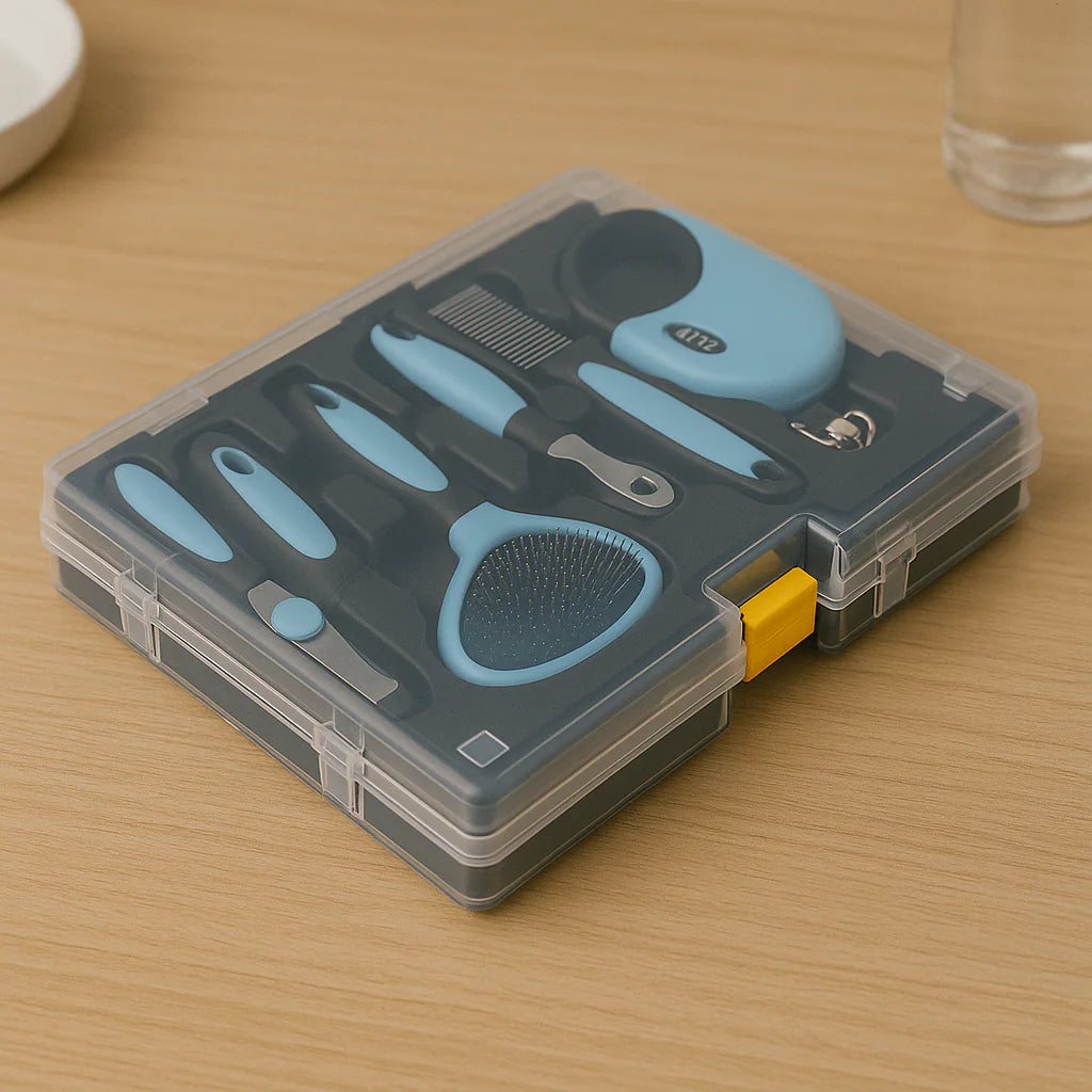 Kit 2-en-1 Laisse de Traction & Brosse de Toilettage