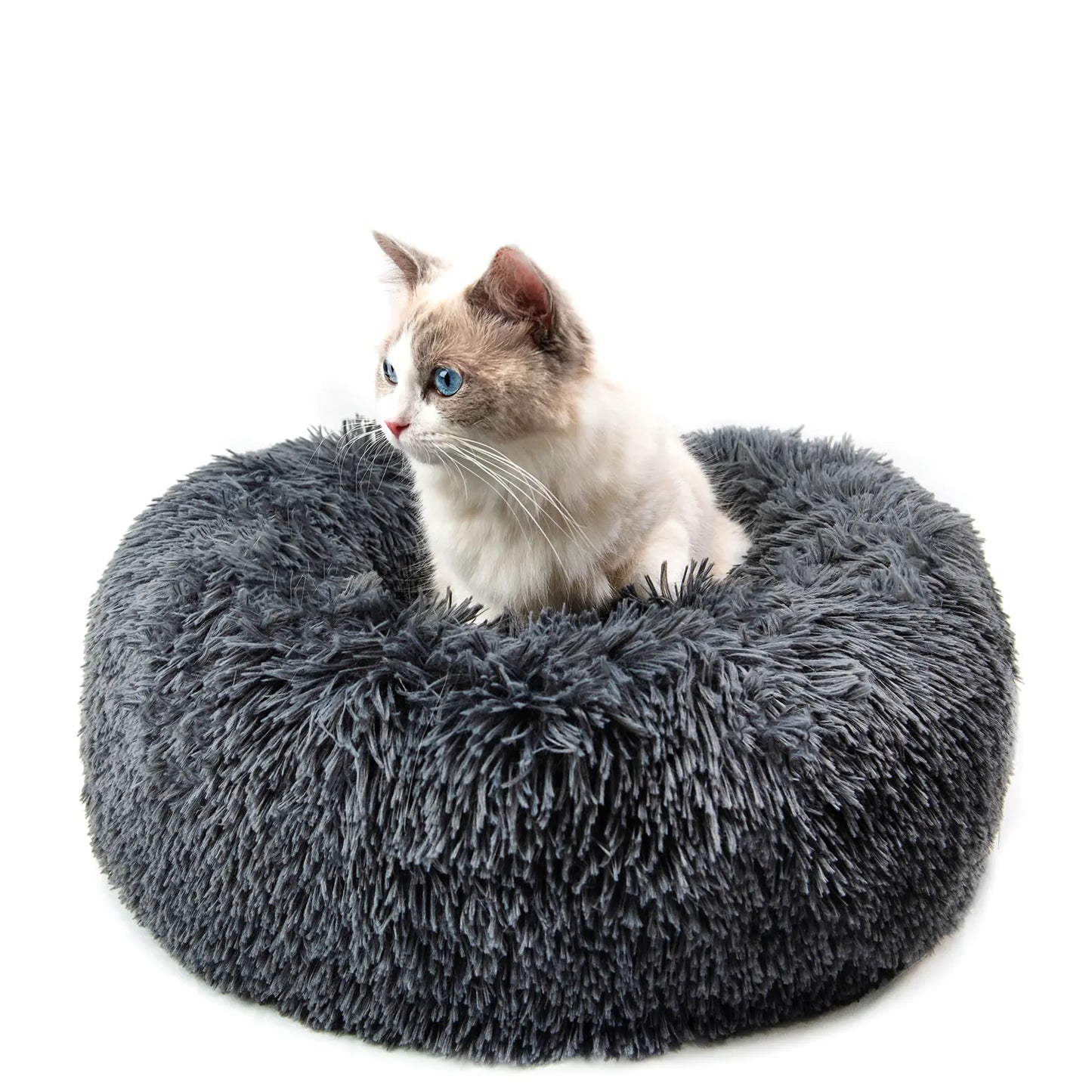 Nid rond en peluche pour chien et chat – Ultra doux, confortable et toutes tailles