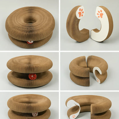 Griffoir Pliable en Carton pour Chat – Compact, Résistant et Ludique