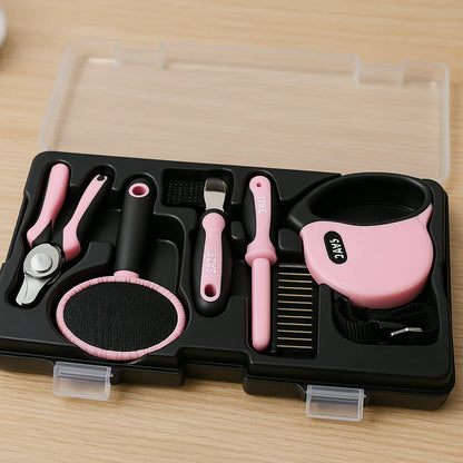 Kit 2-en-1 Laisse de Traction & Brosse de Toilettage