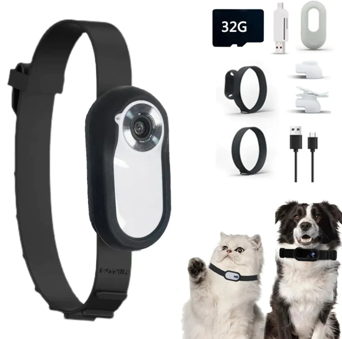 Almiapet Cam – Collier Caméra Sans Fil pour Chats